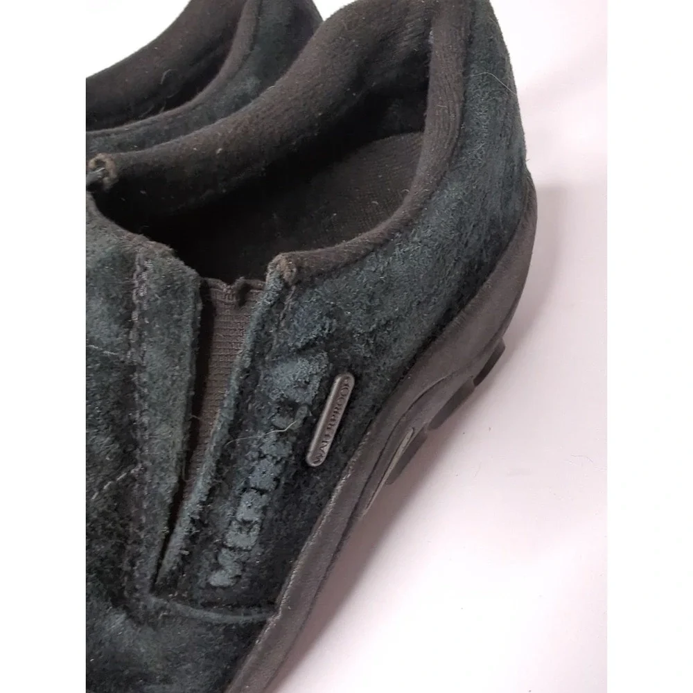MERRELL Jungle Moc Midnight Black Suede shoes Mens 8 J52929 Slip on Waterproof